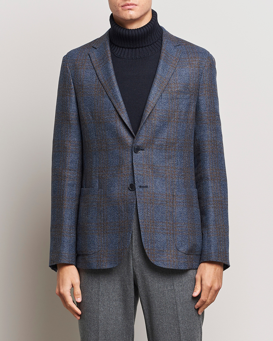 Heren | Blazers | Zegna | Unconstructed Check Wool Blazer Navy