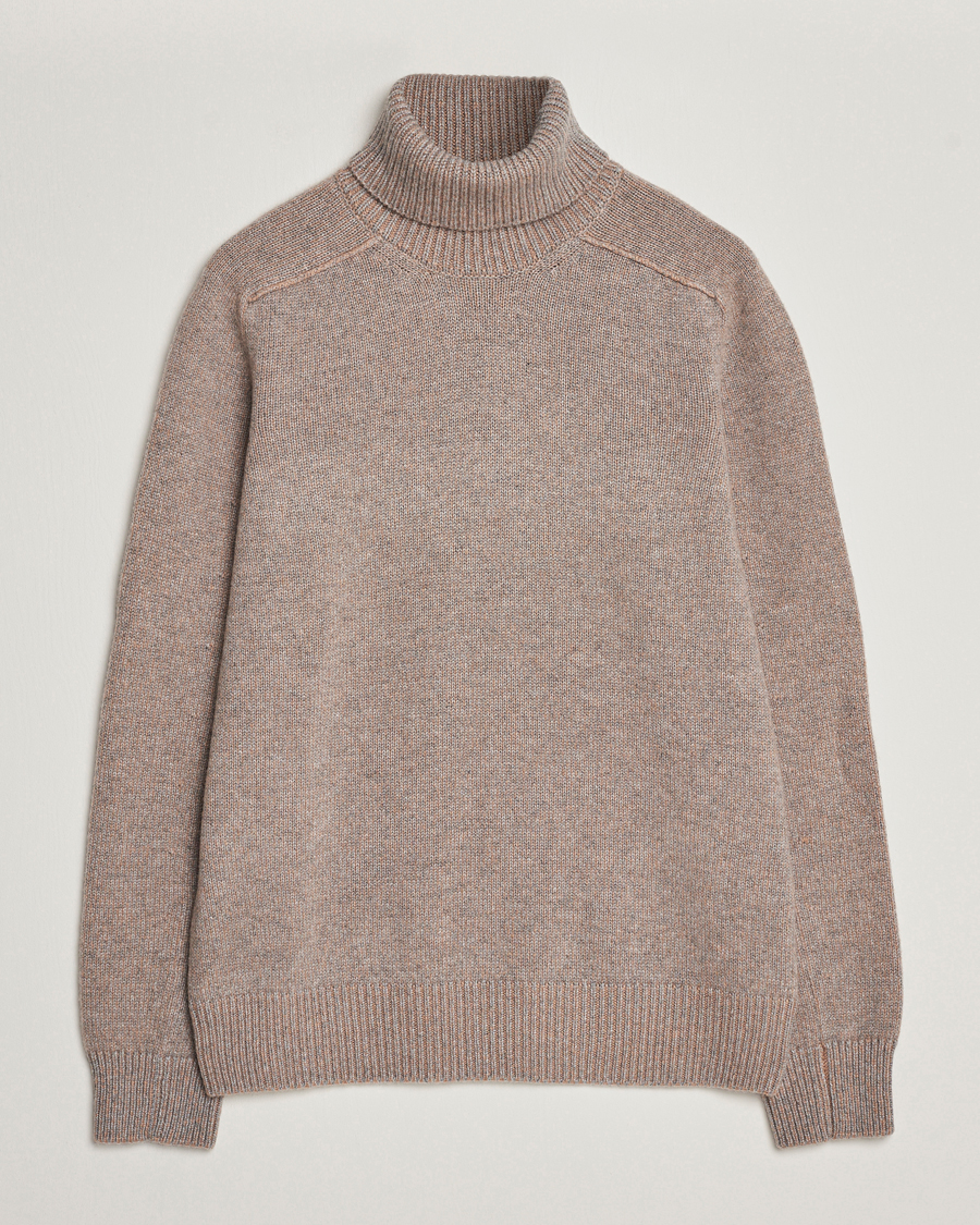 Heren | Truien | Zegna | 5 Gauge Cashmere Rollneck Beige Melange