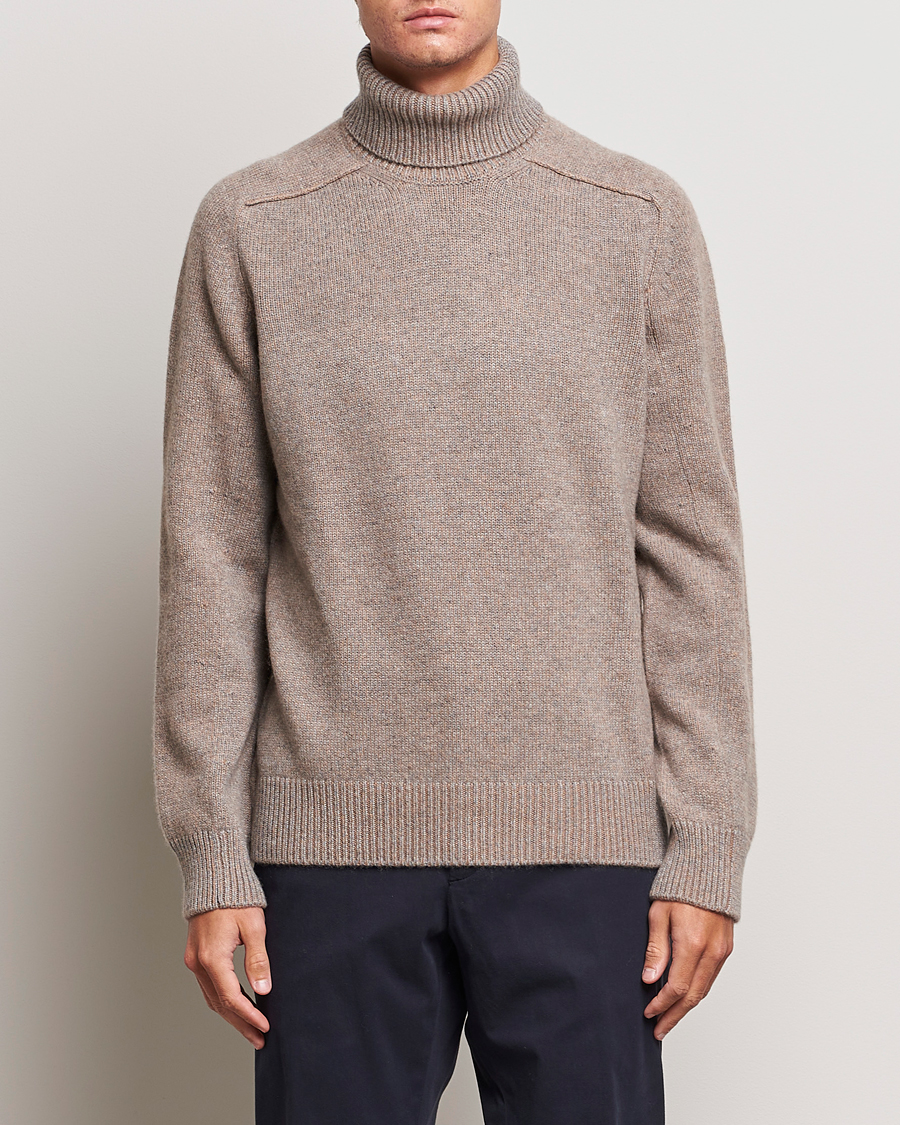 Heren | Truien | Zegna | 5 Gauge Cashmere Rollneck Beige Melange
