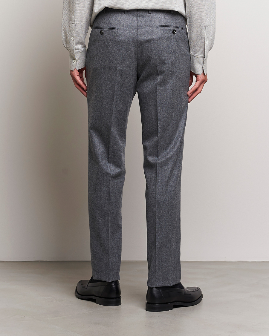 Heren | Broeken | Zegna | Carded Flannel Trousers Grey Melange