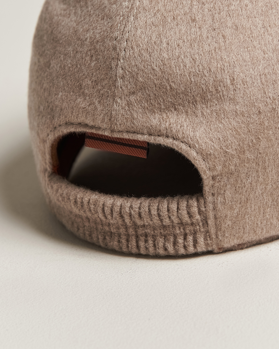 Heren | Zegna Cashmere Baseball Cap Beige | Zegna | Cashmere Baseball Cap Beige