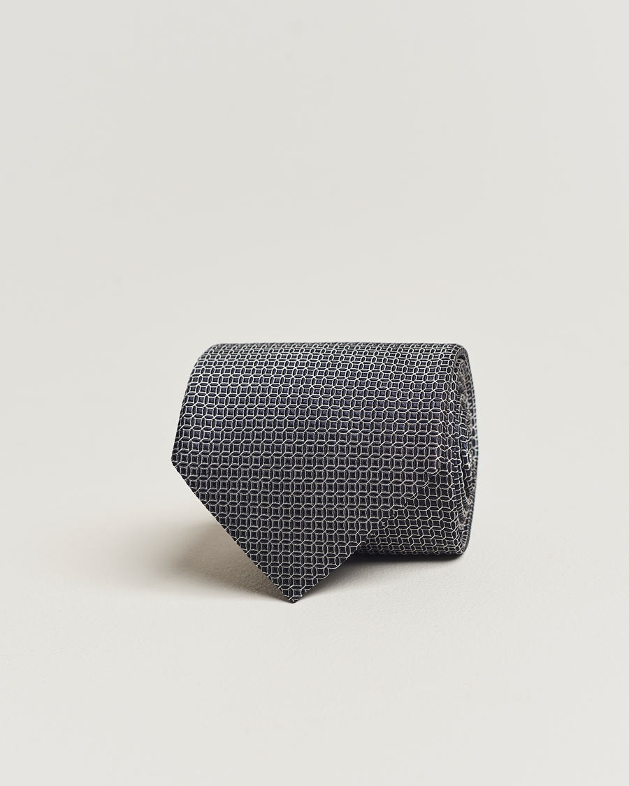Heren | Zegna Printed Silk Tie Navy | Zegna | Printed Silk Tie Navy