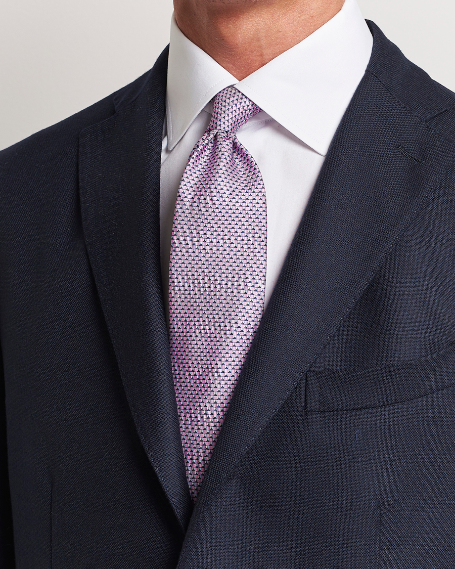 Heren | Zegna Jacquard Silk Tie Pink | Zegna | Jacquard Silk Tie Pink