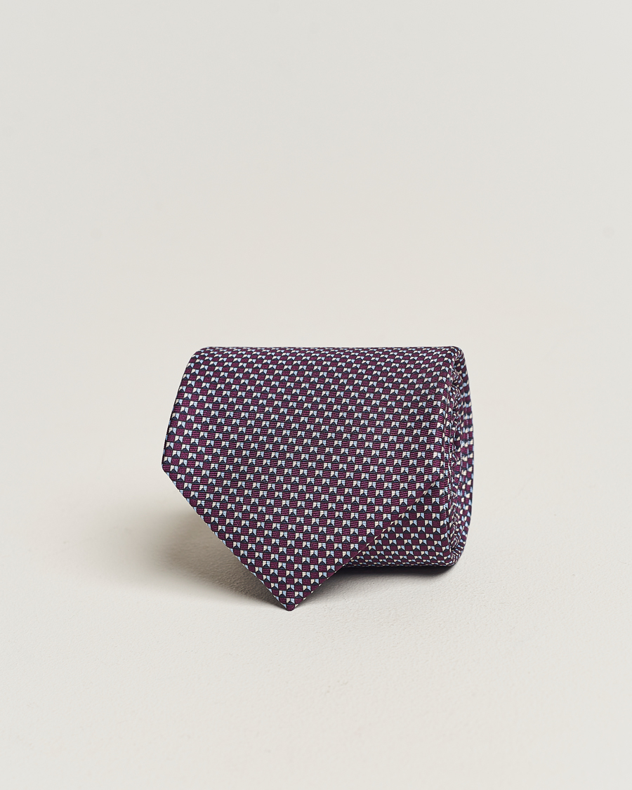 Heren | Zegna | Zegna | Jacquard Silk Tie Purple