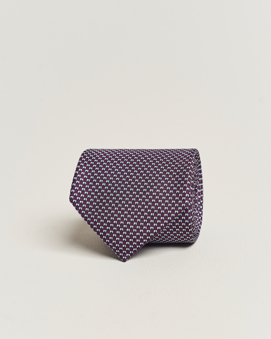 Heren | Zegna Jacquard Silk Tie Purple | Zegna | Jacquard Silk Tie Purple