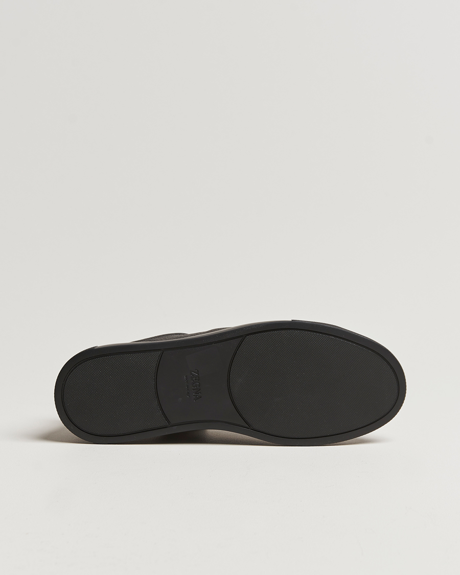 Heren | Zegna Triple Stitch Sneakers Full Black Deerskin | Zegna | Triple Stitch Sneakers Full Black Deerskin