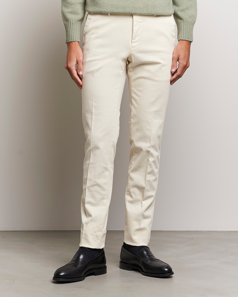 Heren | Afdelingen | PT01 | Slim Fit Cotton Stretch Chinos Off White