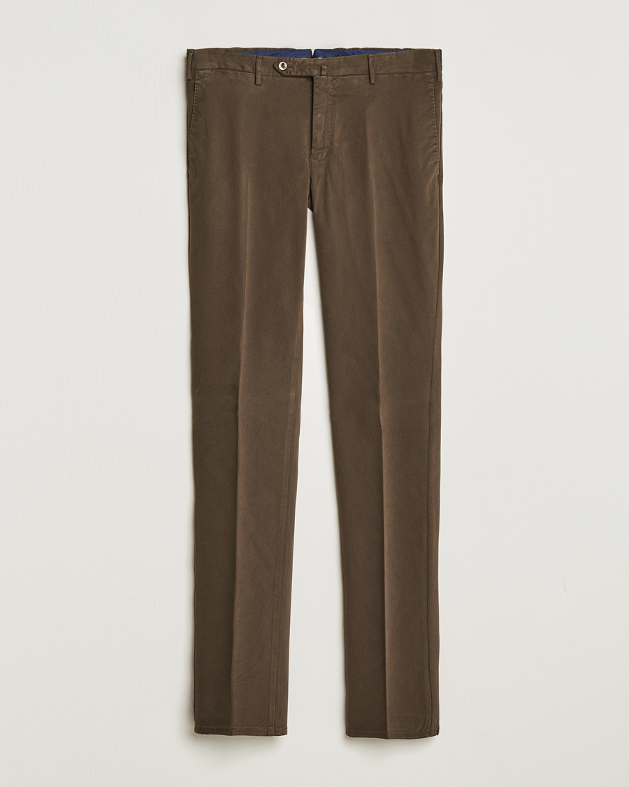 Heren | Broeken | PT01 | Slim Fit Cotton Stretch Chinos Dark Brown