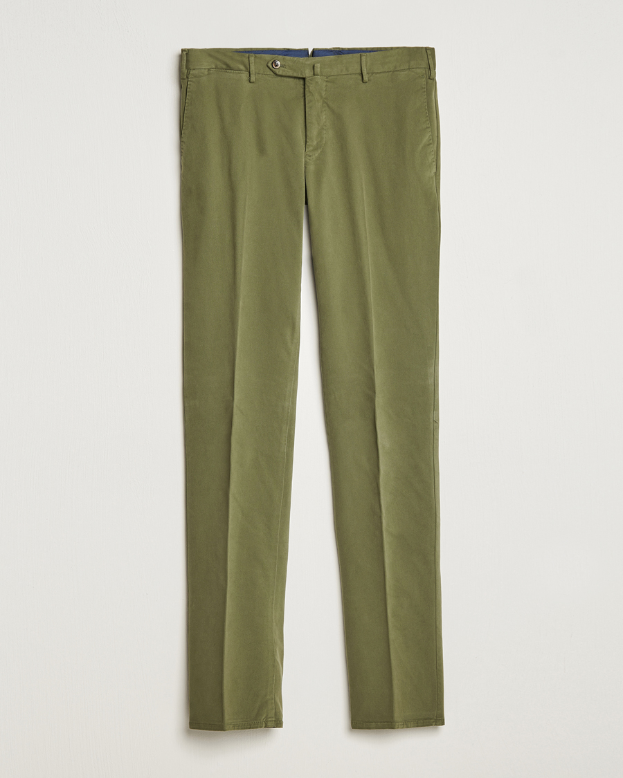 Heren | Broeken | PT01 | Slim Fit Cotton Stretch Chinos Dark Green
