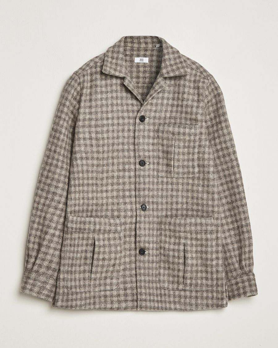 Heren | Business & Beyond | 100Hands | Fox Brothers Checked Wool Travellers Jacket Brown