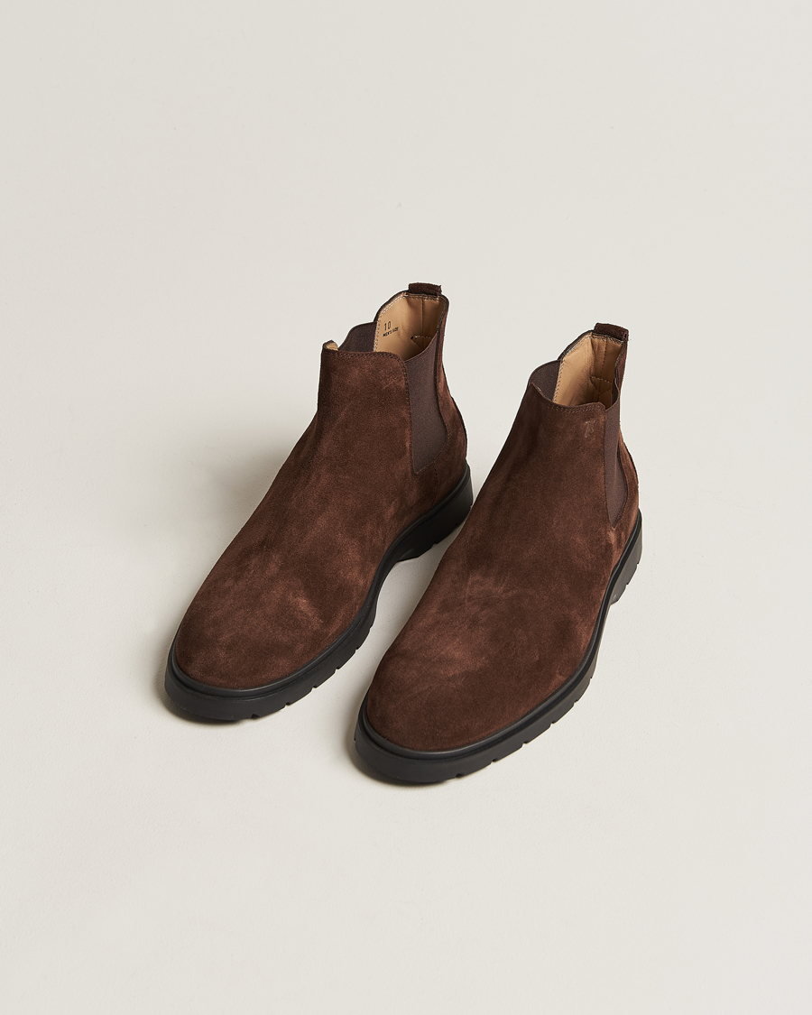 Heren | Tod's | Tod's | Tronchetto Chelsea Boots Dark Brown Suede