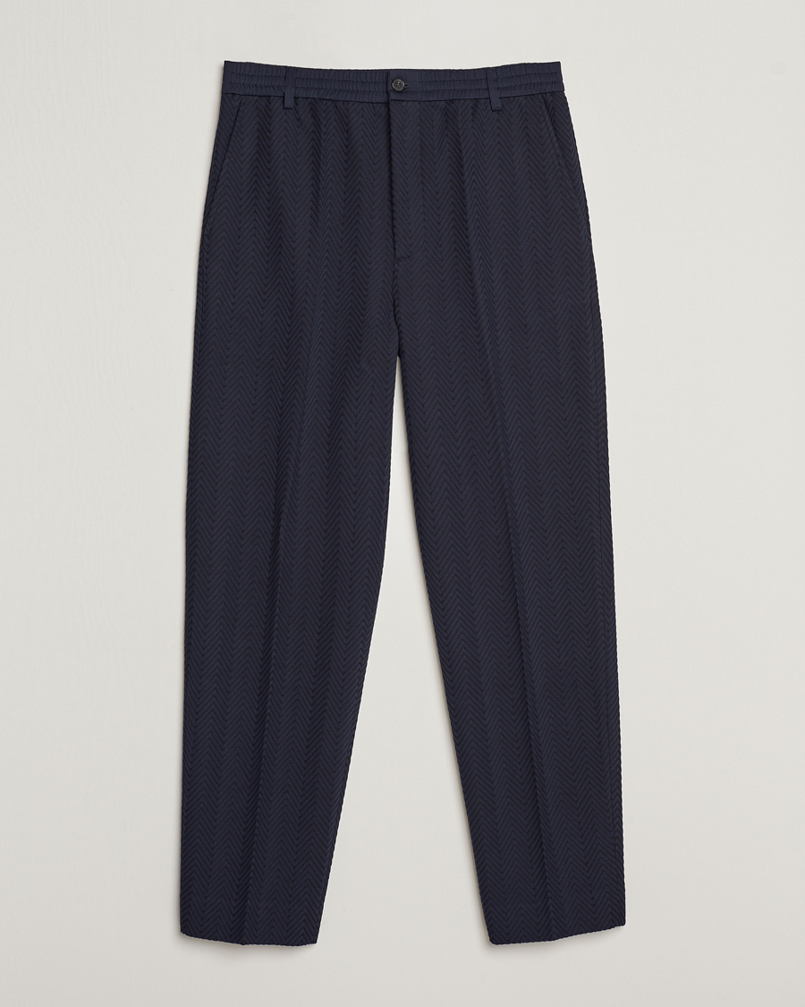 Heren | Broeken | Missoni | Tonal Zig-Zag Trousers Navy