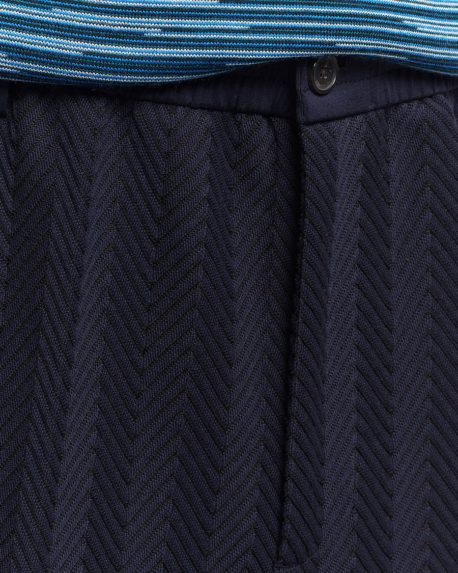 Heren | Broeken | Missoni | Tonal Zig-Zag Trousers Navy