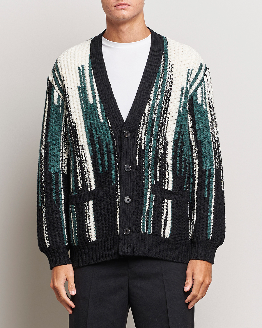 Heren | Truien | Missoni | Bramble Stitch Cardigan Black/Green