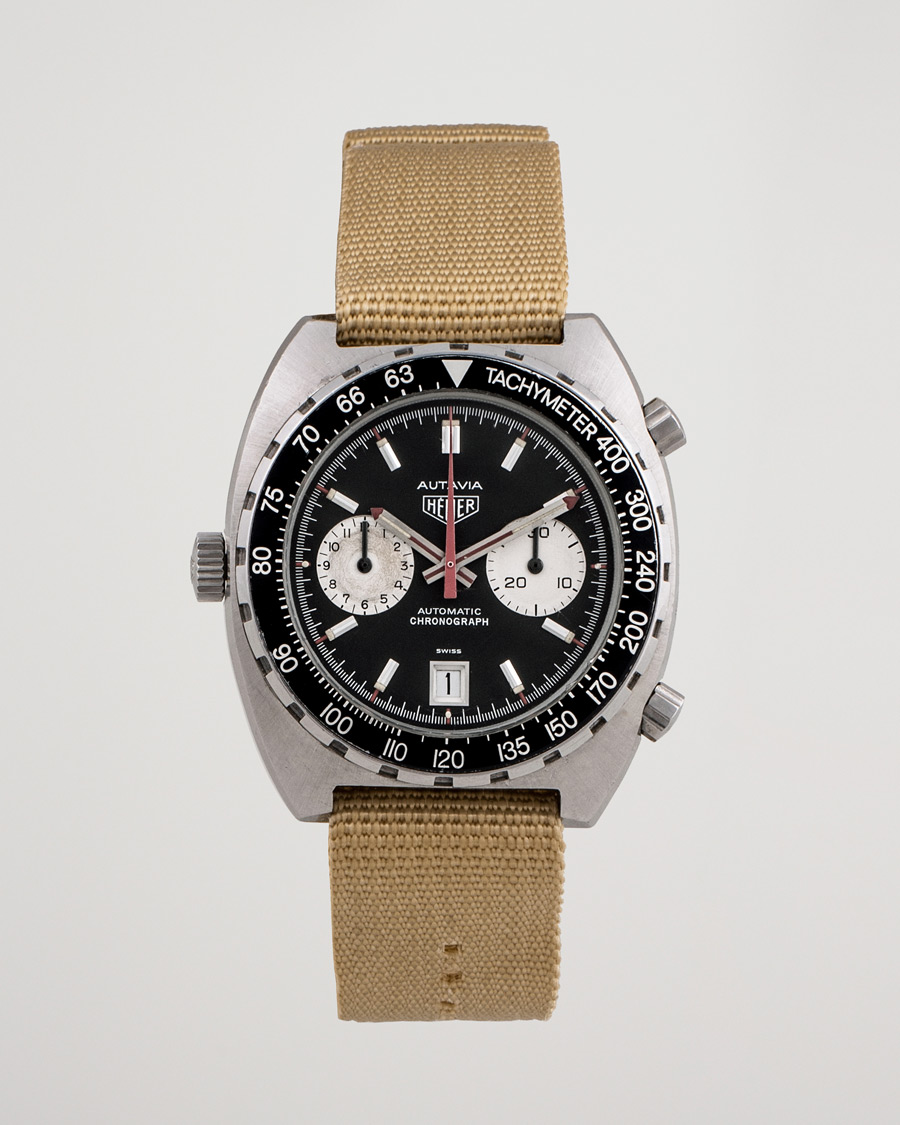 Heren | Heuer Pre-Owned Autavia 11063 'Viceroy' Tachymeter Steel Black | Heuer Pre-Owned | Autavia 11063 'Viceroy' Tachymeter Steel Black