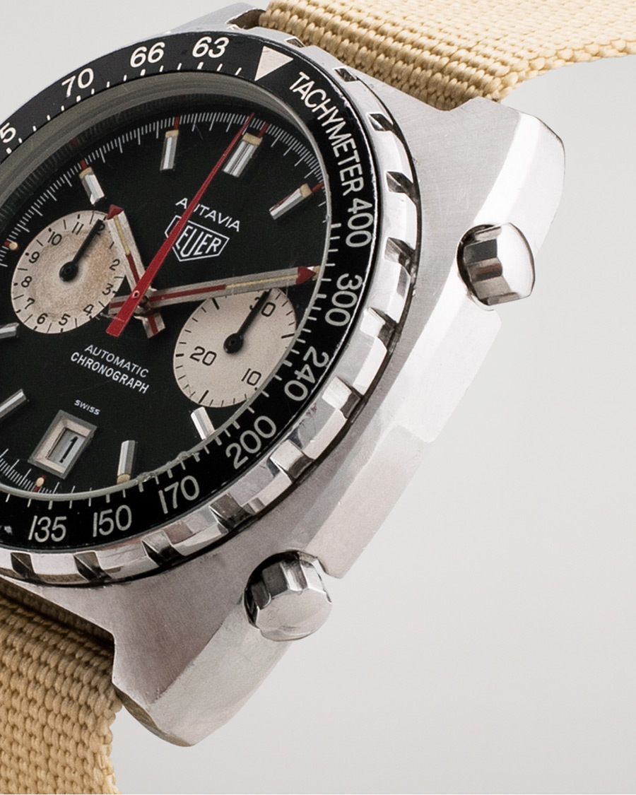 Heren | Heuer Pre-Owned Autavia 11063 'Viceroy' Tachymeter Steel Black | Heuer Pre-Owned | Autavia 11063 'Viceroy' Tachymeter Steel Black