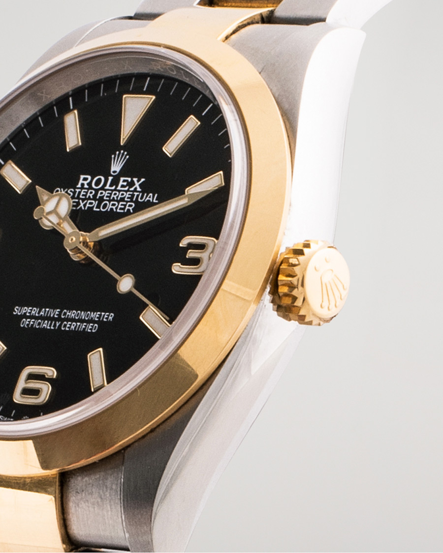 Heren | Rolex Pre-Owned Explorer Two Tone 124273 Steel Gold Black | Rolex Pre-Owned | Explorer Two Tone 124273 Steel Gold Black