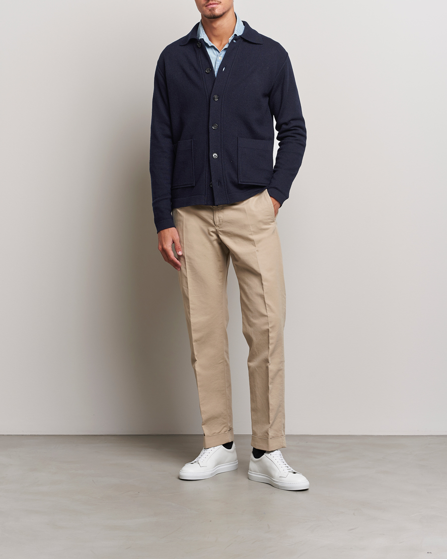 Heren | Truien | Altea | Wool Chore Jacket Navy