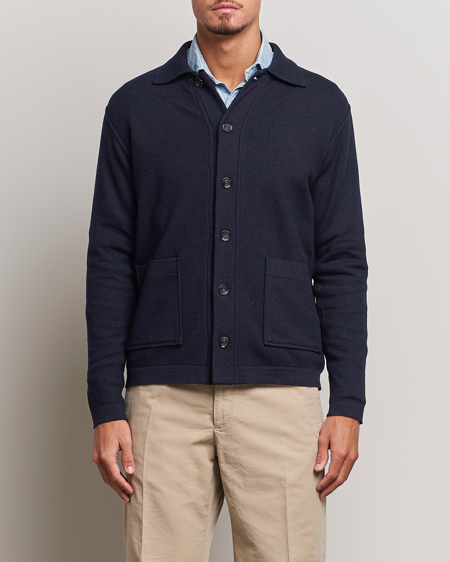 Heren | Truien | Altea | Wool Chore Jacket Navy