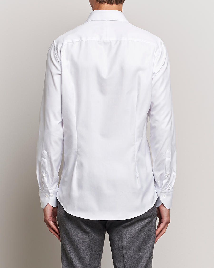 Heren | Overhemden | Stenströms | 1899 Slim Supima Cotton Twill Shirt White