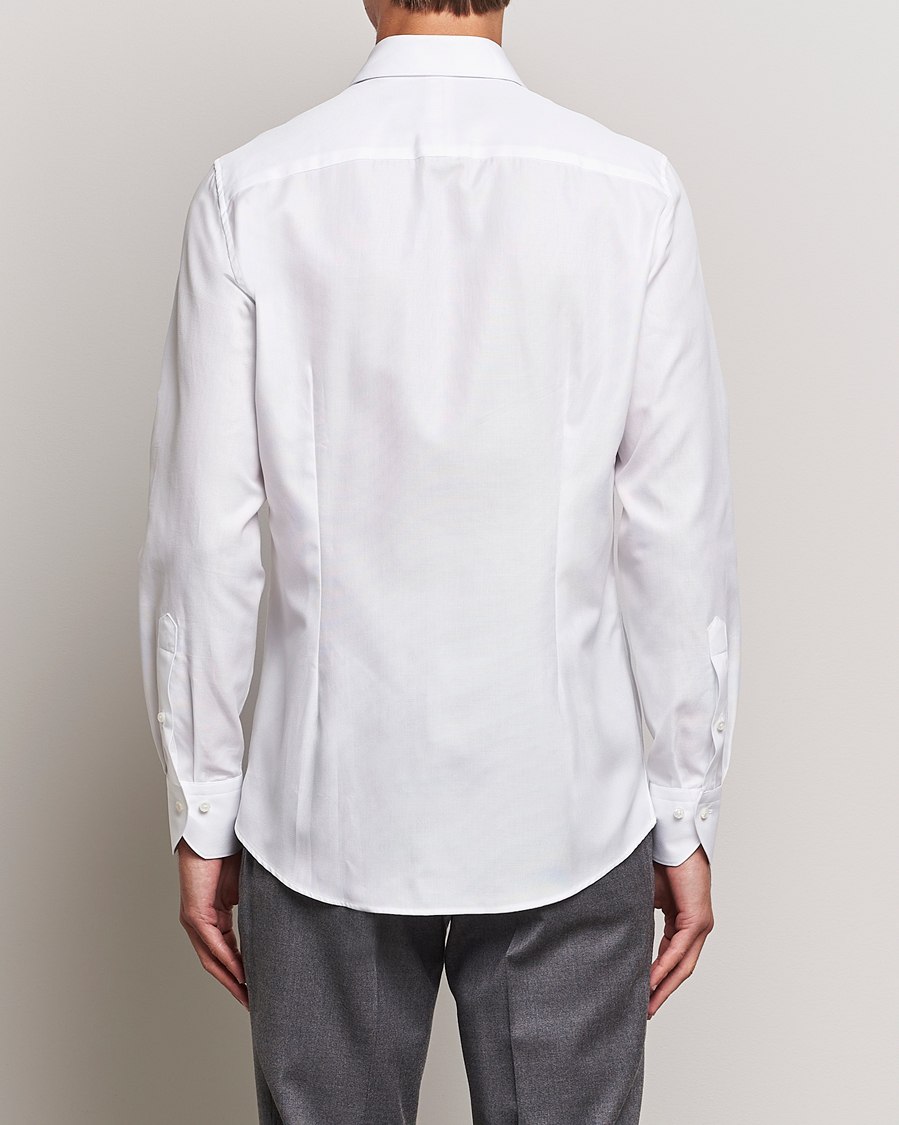 Heren | Overhemden | Stenströms | 1899 Slim Cotton Royal Oxford Shirt White
