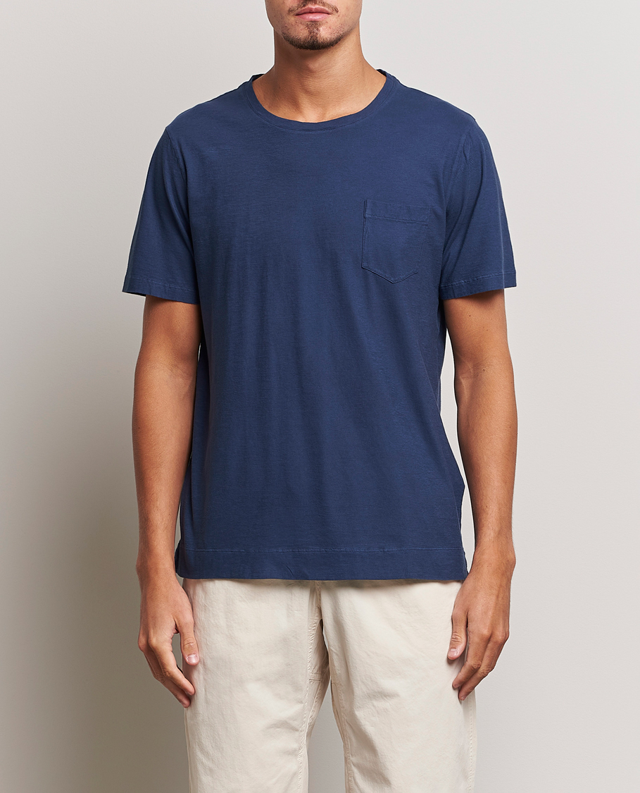 Heren |  | Massimo Alba | Panarea Cotton Jersey T-Shirt Navy