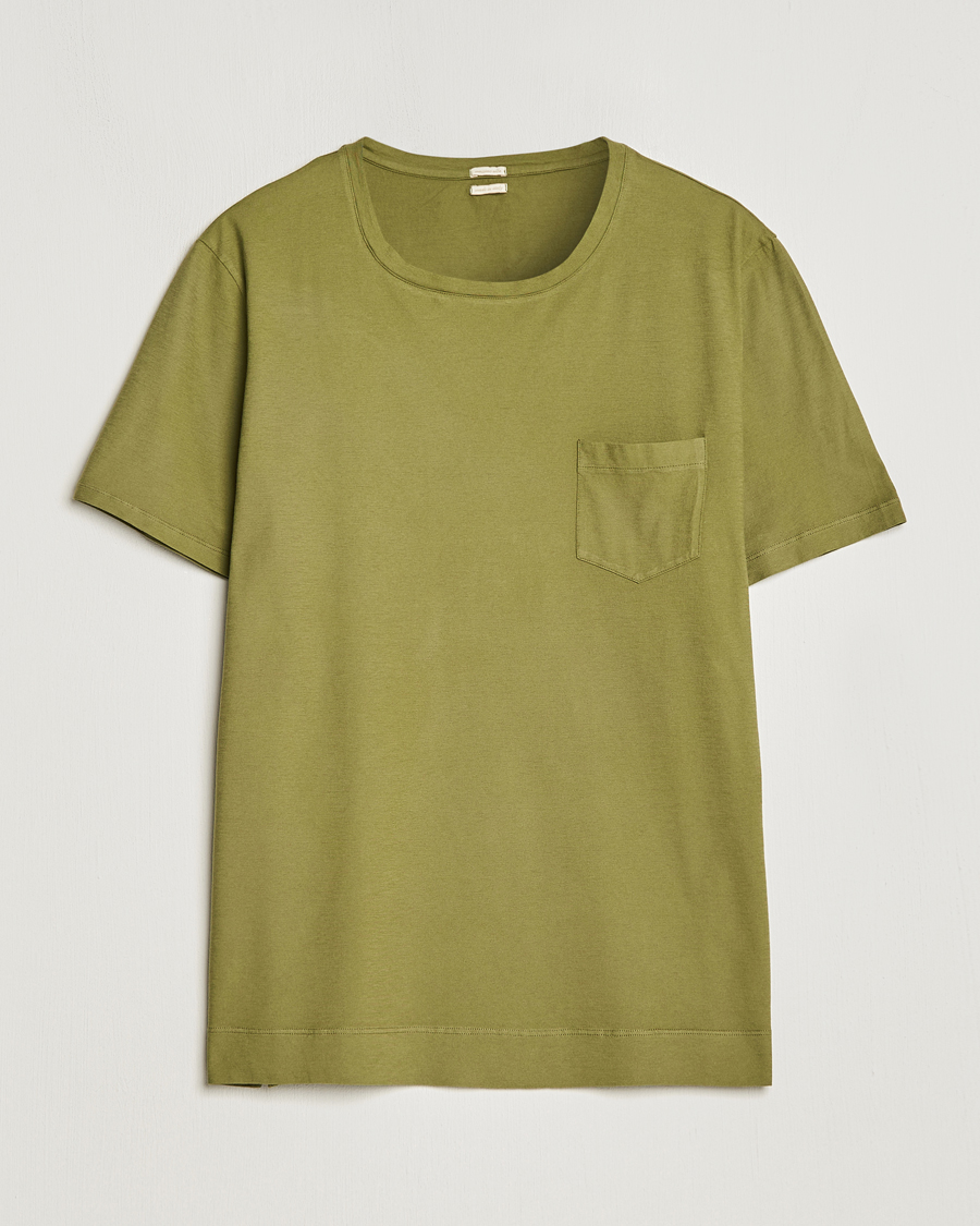 Heren |  | Massimo Alba | Panarea Cotton Jersey T-Shirt Olive