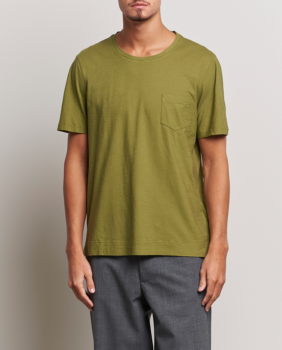 Heren |  | Massimo Alba | Panarea Cotton Jersey T-Shirt Olive
