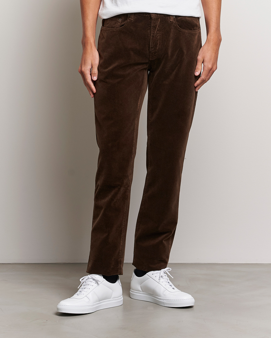 Heren | Corduroy broeken | Massimo Alba | Regular Fit Velvet 5-Pocket Pants Chestnut