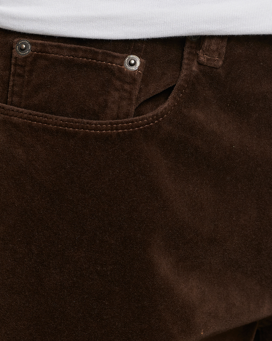 Heren | Broeken | Massimo Alba | Regular Fit Velvet 5-Pocket Pants Chestnut
