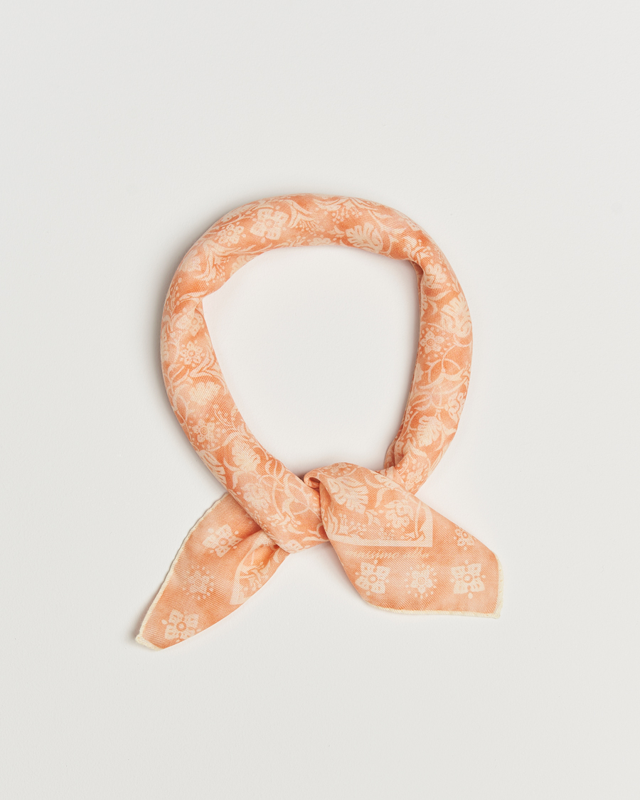 Heren | Massimo Alba Printed Cashmere Bandana Apricot | Massimo Alba | Printed Cashmere Bandana Apricot