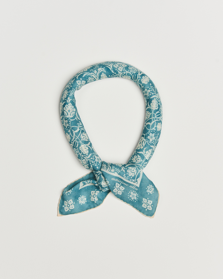 Heren | Massimo Alba Printed Cashmere Bandana Turchese | Massimo Alba | Printed Cashmere Bandana Turchese