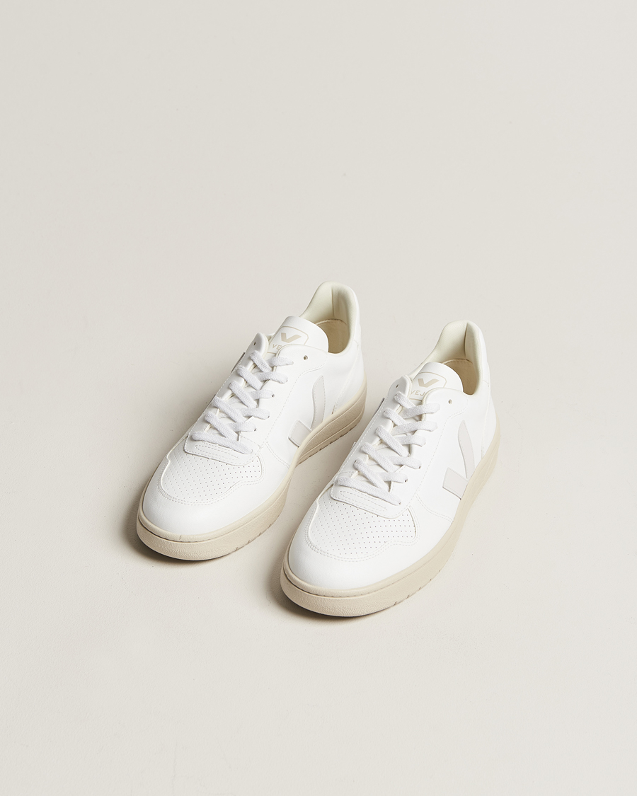 Heren | Schoenen | Veja | V-10 Vegan Leather Sneaker Full White