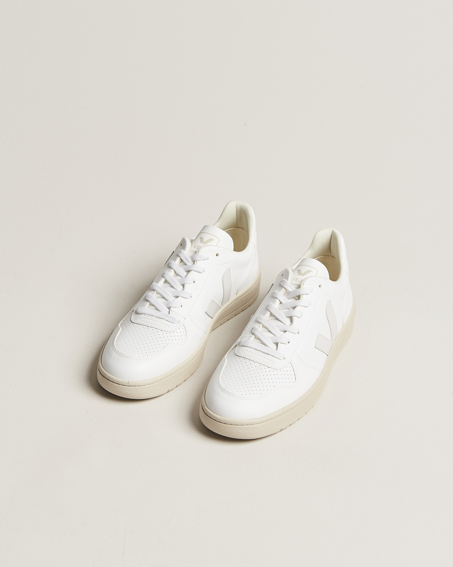 Heren | Veja V-10 Vegan Leather Sneaker Full White 40 | Veja | V-10 Vegan Leather Sneaker Full White 40