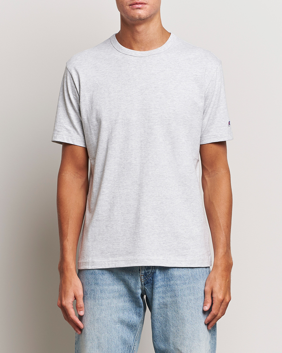 Heren | T-shirts | Champion | Jersey Crew Neck T-shirt Grey Melange