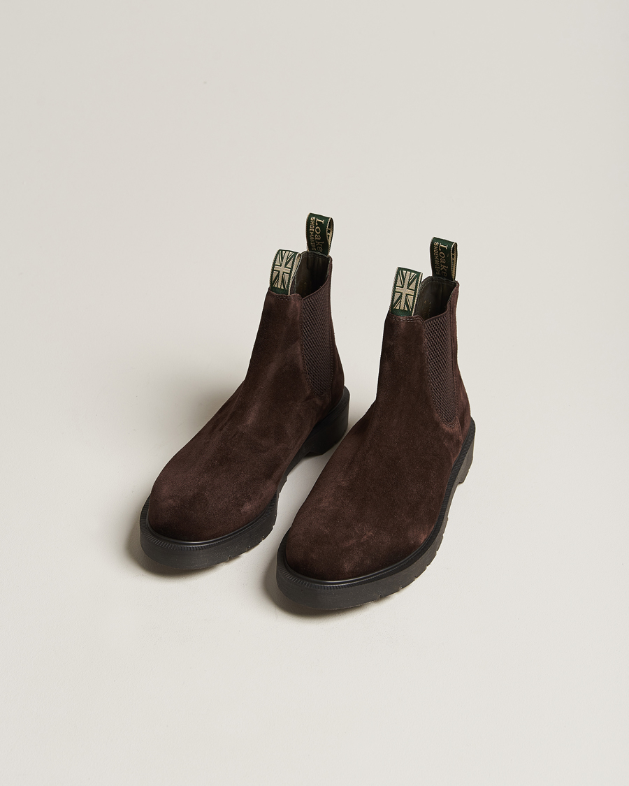 Heren | Laarzen | Loake Shoemakers | Mccauley Heat Sealed Chelsea Brown Suede