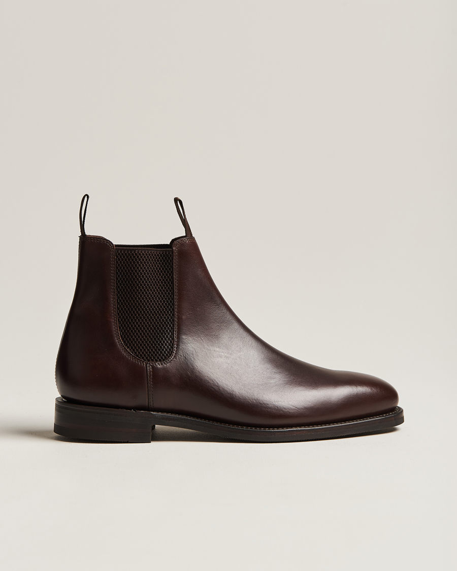 Heren | Laarzen | Loake 1880 | Emsworth Chelsea Boot Dark Brown Leather