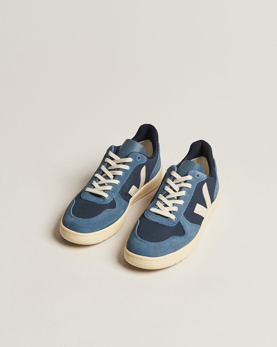 Veja V-10 Ripstop Leather Sneaker Nautico Pierre | Man - CareOfCarl.nl