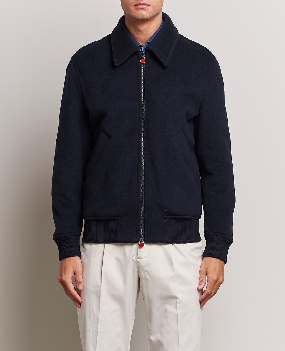 Heren | Jassen | Kiton | Wool/Cashmere Bomber Jacket Navy