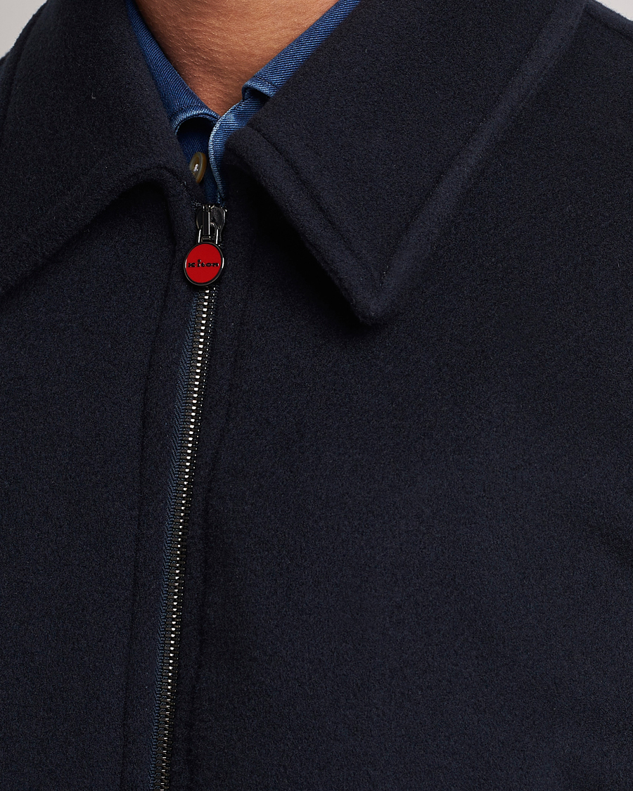 Heren | Jassen | Kiton | Wool/Cashmere Bomber Jacket Navy