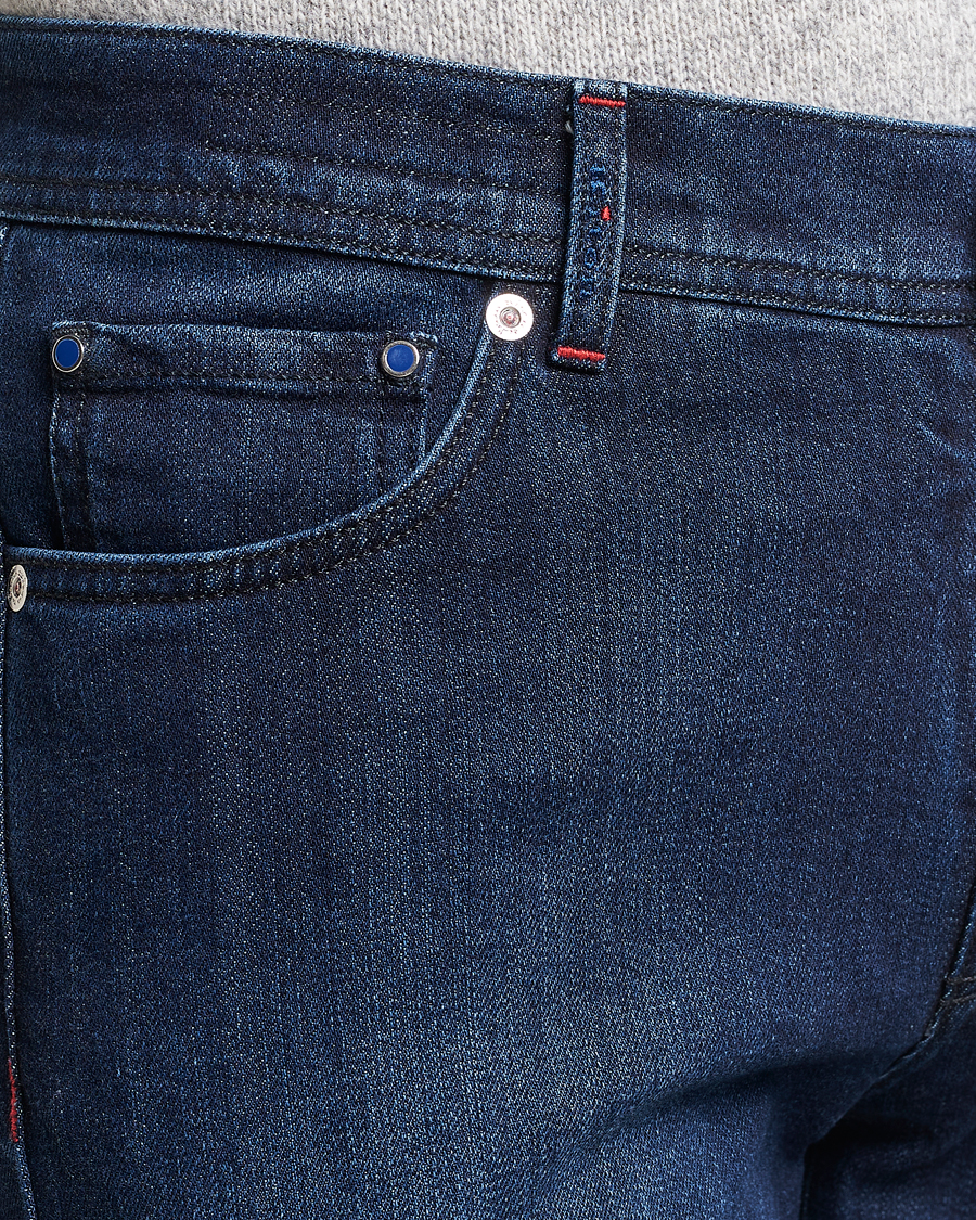 Heren | Jeans | Kiton | Slim Fit Stretch Jeans Medium Blue Wash