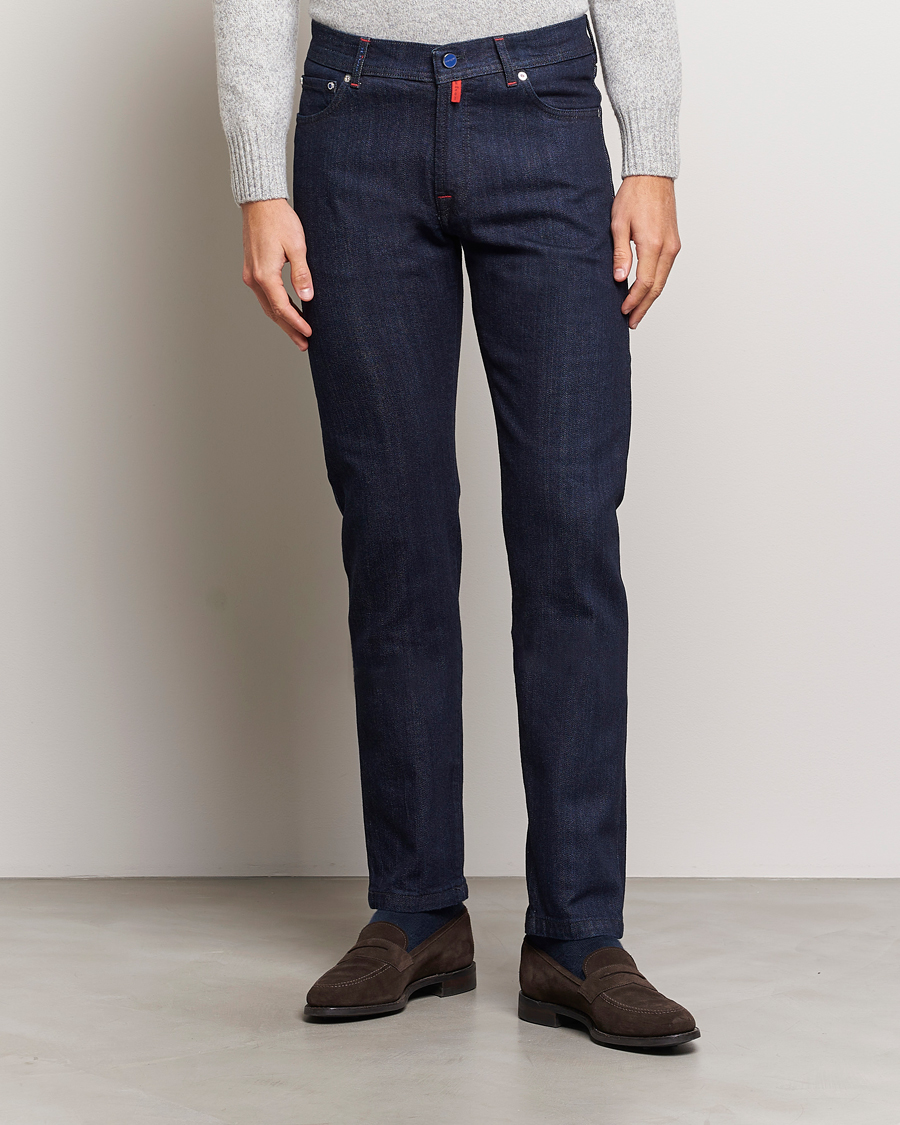 Heren | Kiton | Kiton | Slim Fit Stretch Jeans Dark Blue Wash
