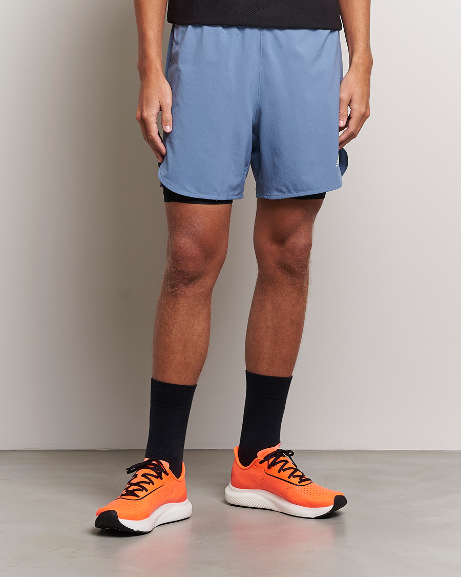 Heren | Korte broek | New Balance | Running Q Speed 2 in 1 Shorts Mercury Blue
