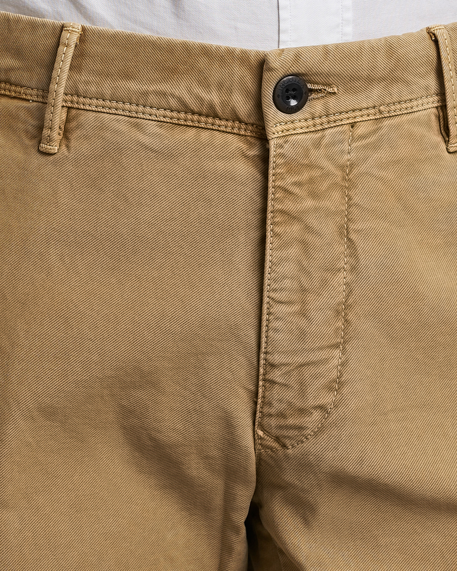 Heren | Broeken | Incotex | Slim Fit Garment Dyed Slacks Khaki