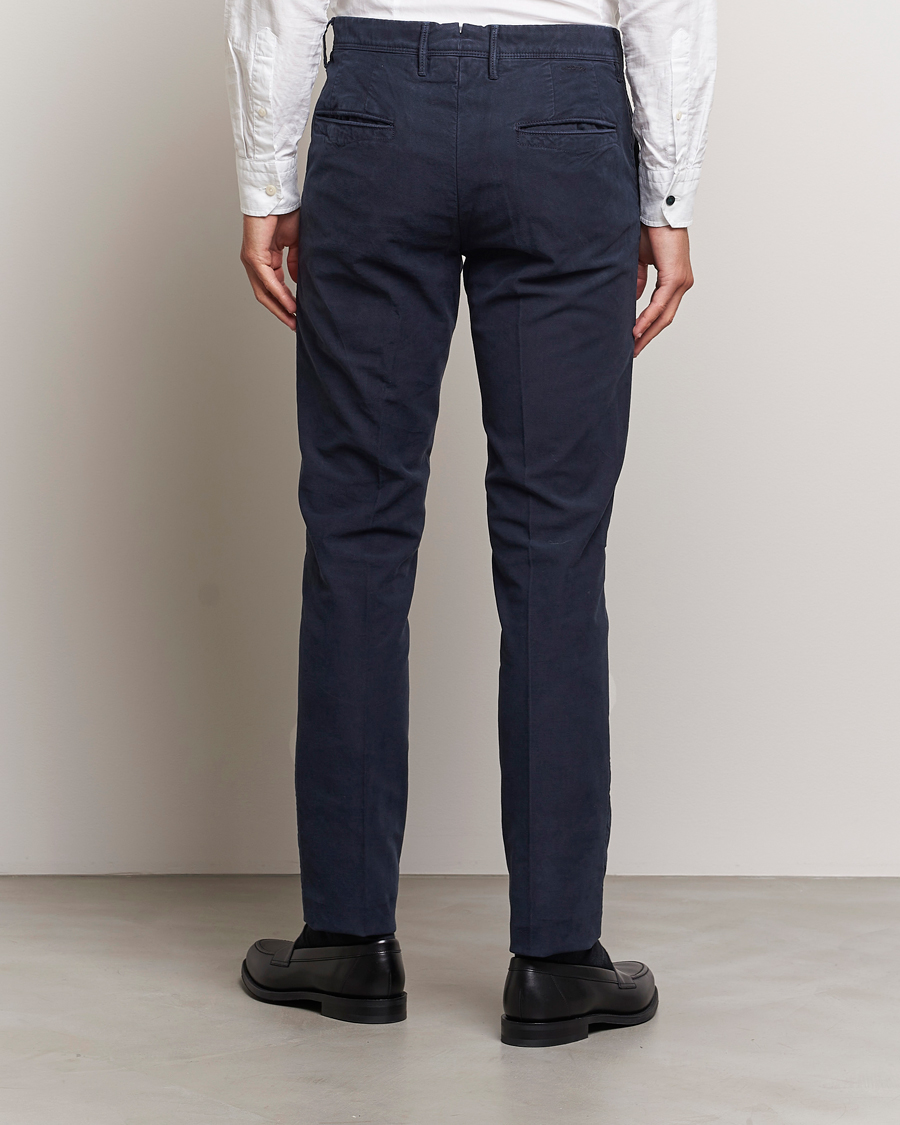 Heren | Broeken | Incotex | Slim Fit Garment Dyed Slacks Navy