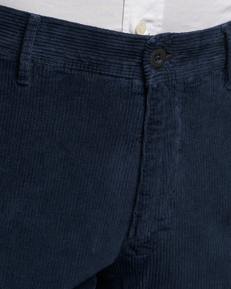 Heren | Broeken | Incotex | Slim Fit Leisure Cord Slacks Navy