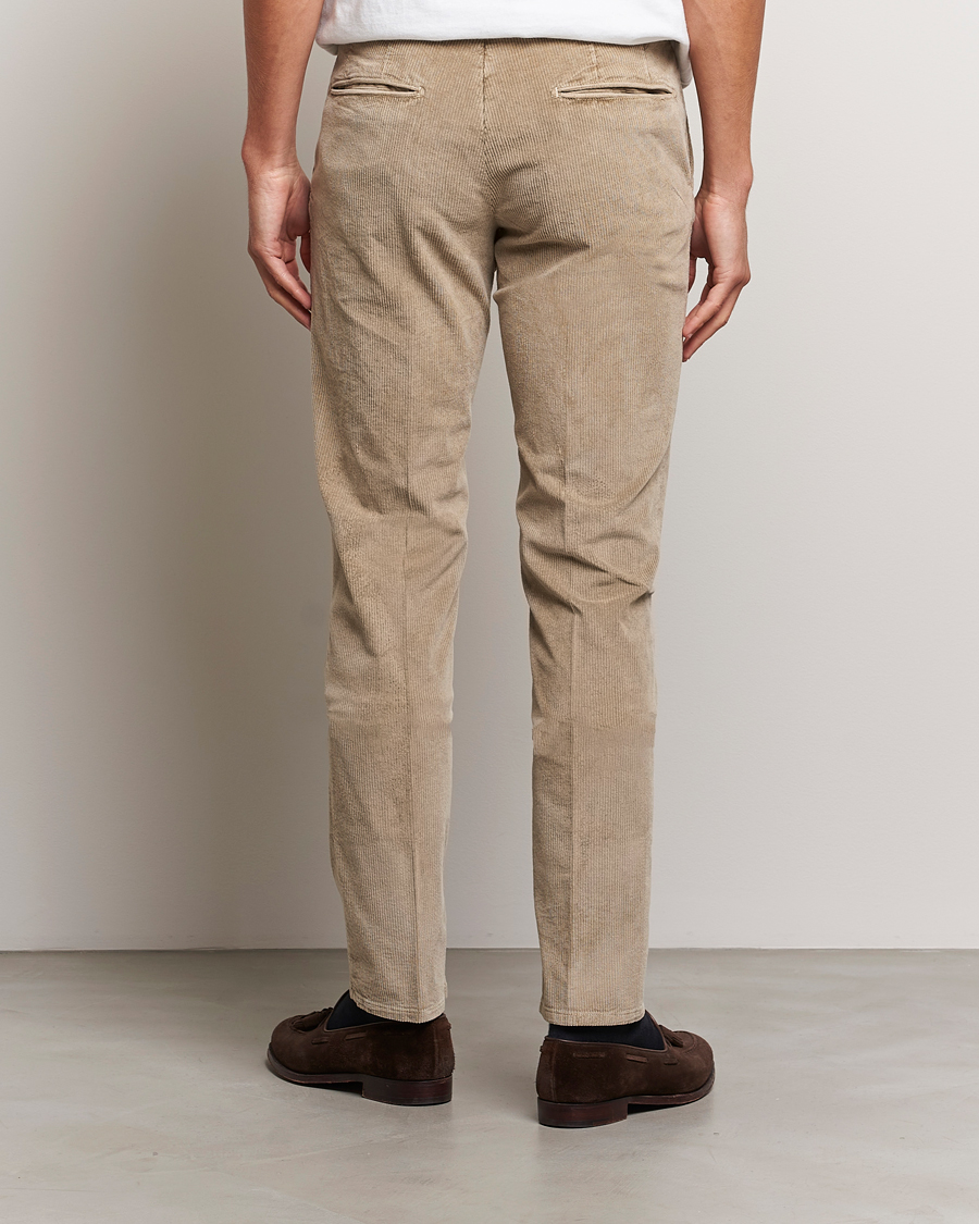 Heren | Broeken | Incotex | Slim Fit Leisure Cord Slacks Beige