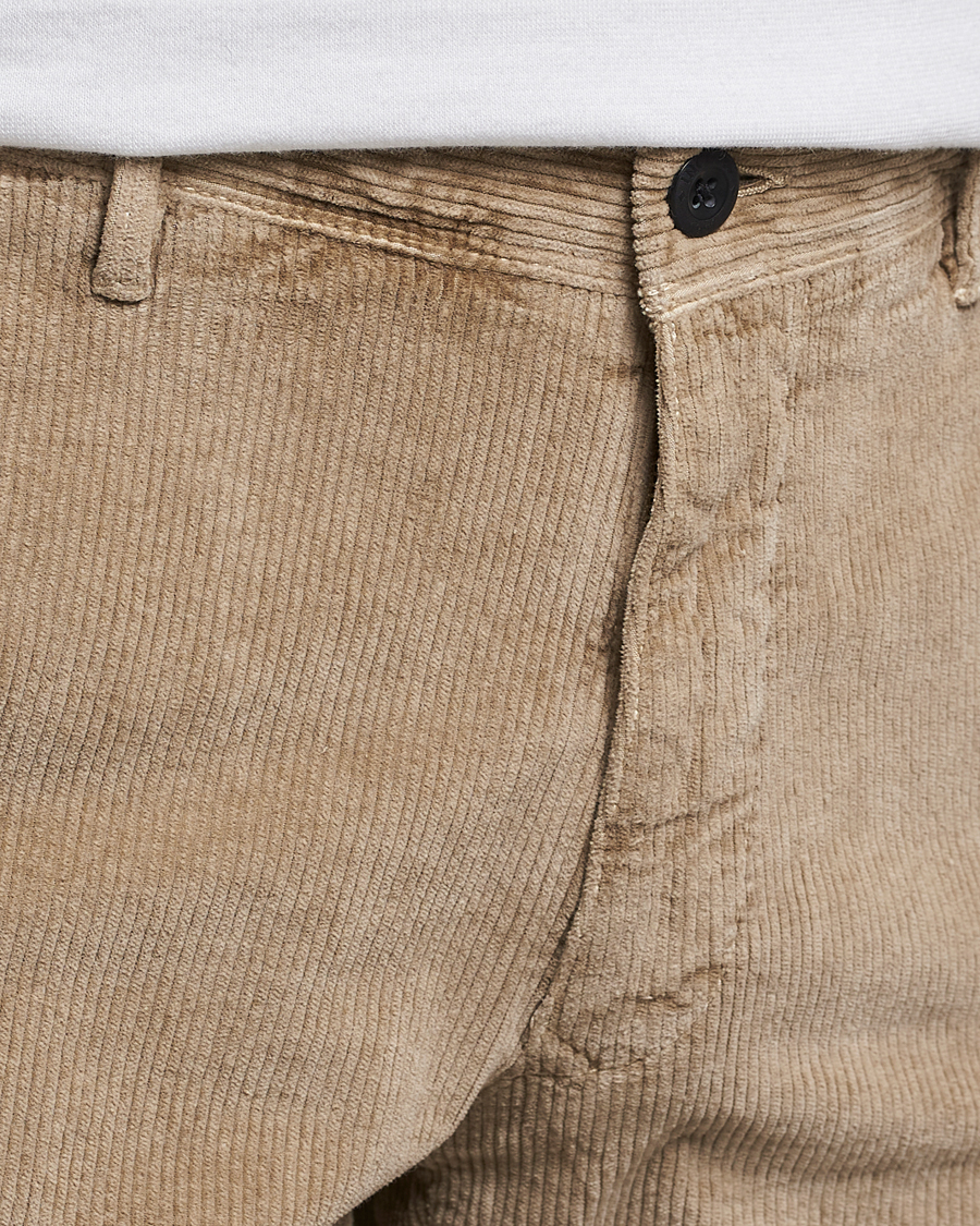 Heren | Broeken | Incotex | Slim Fit Leisure Cord Slacks Beige