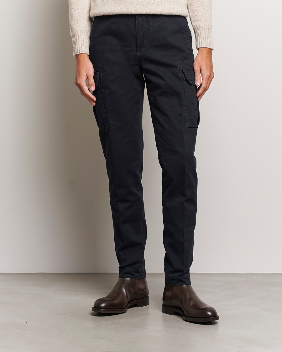 Heren | Italian Department | Incotex | Slim Fit Cargo Pants Navy