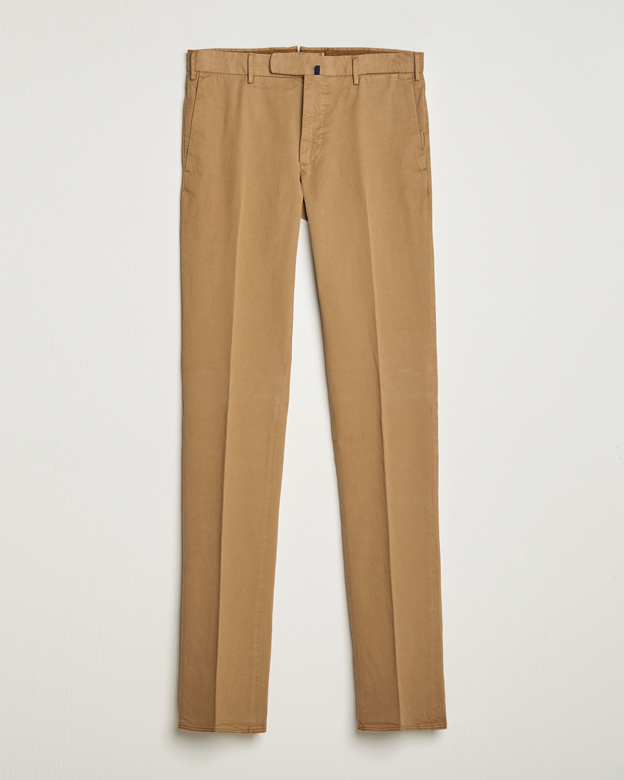 Heren | Broeken | Incotex | Slim Fit Cotton Stretch Chinos Beige